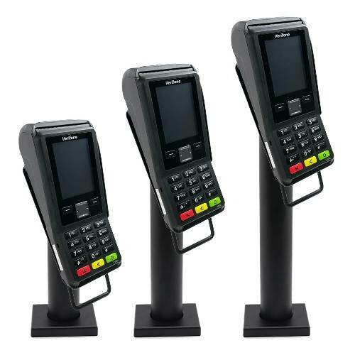 Max Michel Halterung f&uuml;r Verifone V200c/V400c, eckige Abdeckung, Pole 180 mm
